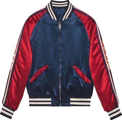 gucci red and blue bomber jacket|Gucci bomber japanese geisha.